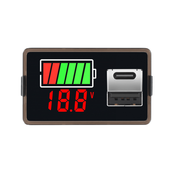 ماژول نمایشگر شارژ باتری 30-8 ولت روپنلی دارای خروجی USB و Type-C فست شارژ