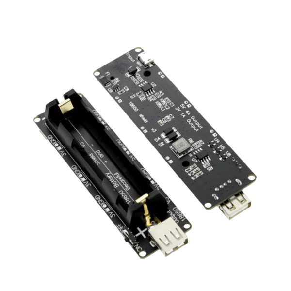 شیلد باتری لیتیومی 18650 با ورودی MICRO USB و خروجی USB 3.3-5V