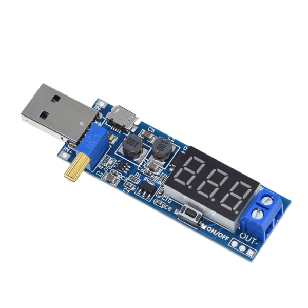 ماژول کاهنده و افزاینده ولتاژ 0.5 آمپر متغیر دارای نمایشگر ولتاژ HW-132