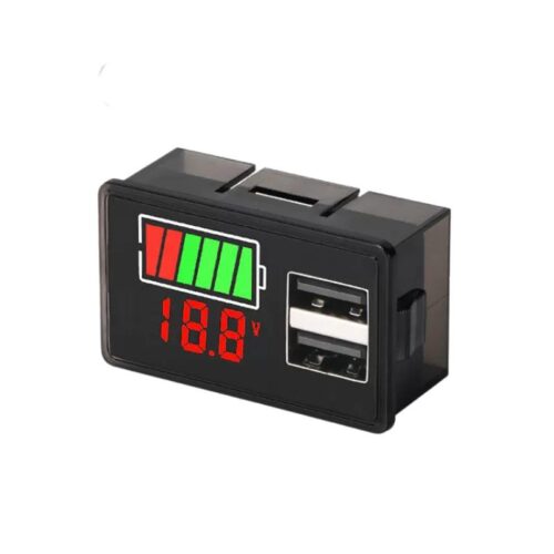 ماژول نمایشگر شارژ باتری 30-8 ولت روپنلی دارای دو خروجی USB فست شارژ