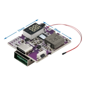 ماژول پاوربانک فست شارژ 22.5 وات دارای نمایشگر و سنسور دما NTC با خروجی USB و Type-C-1